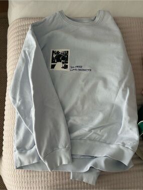 Light Blue Graphic Crewneck Sweatshirt - Boys Lie